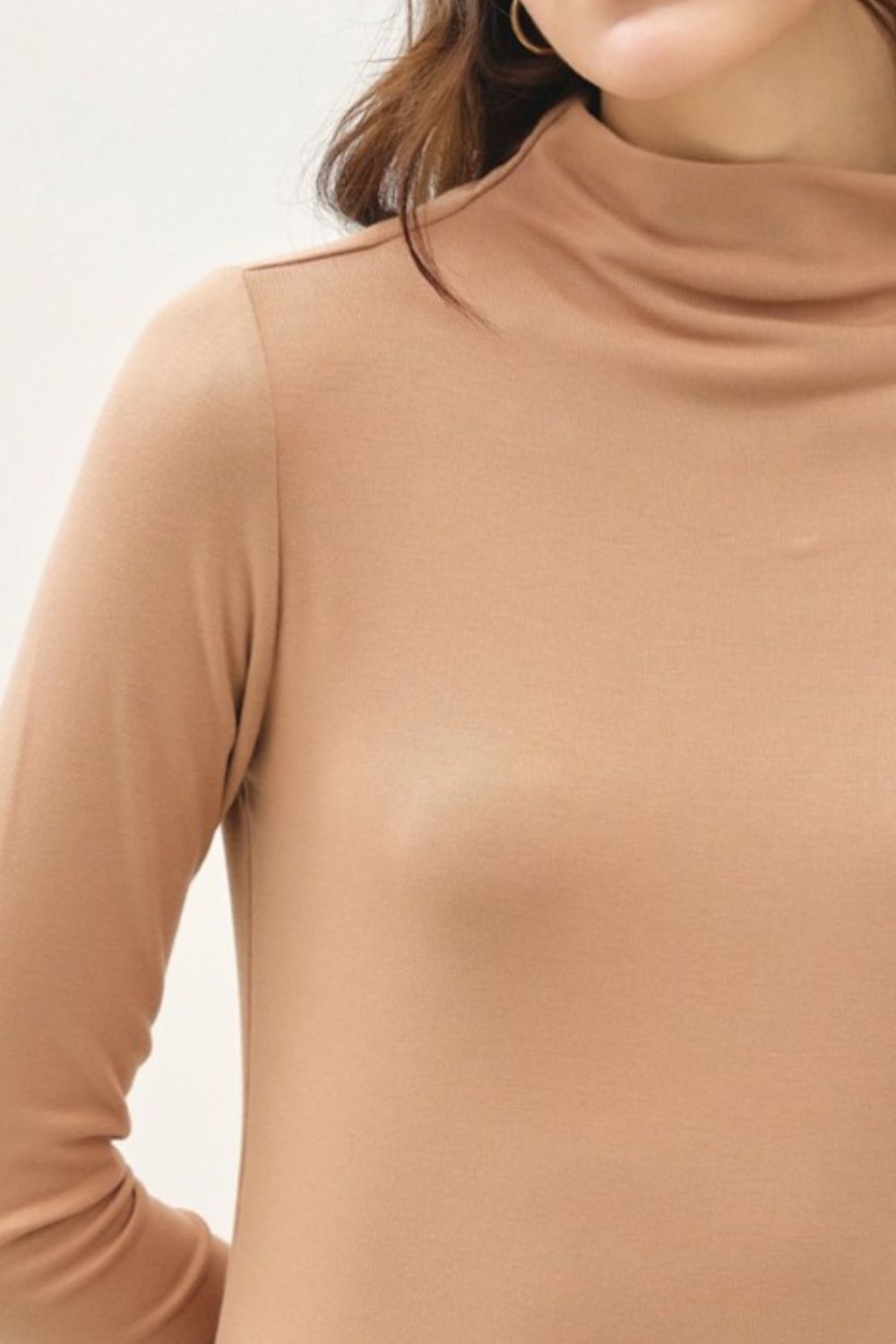 Mock Neck Long Sleeve T-Shirt