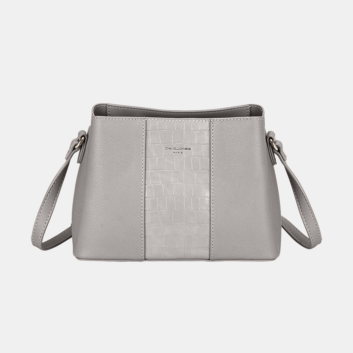 David Jones PU Leather Crossbody Bag - Grey / One Size - Bags