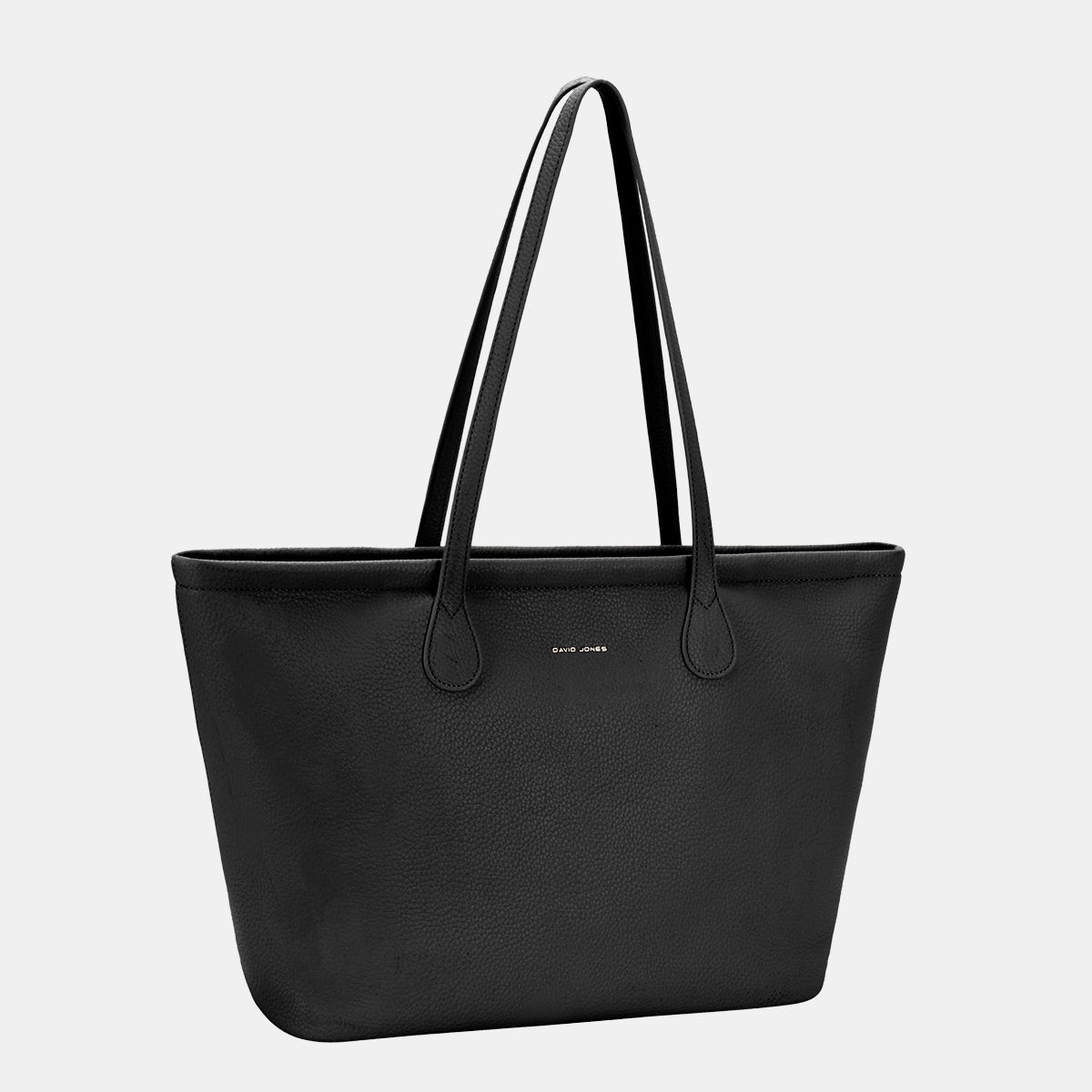 David Jones PU Leather Tote Bag - Black / One Size - Tote Bag