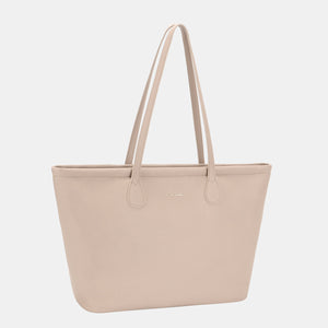 David Jones PU Leather Tote Bag - Gravel / One Size - Tote Bag