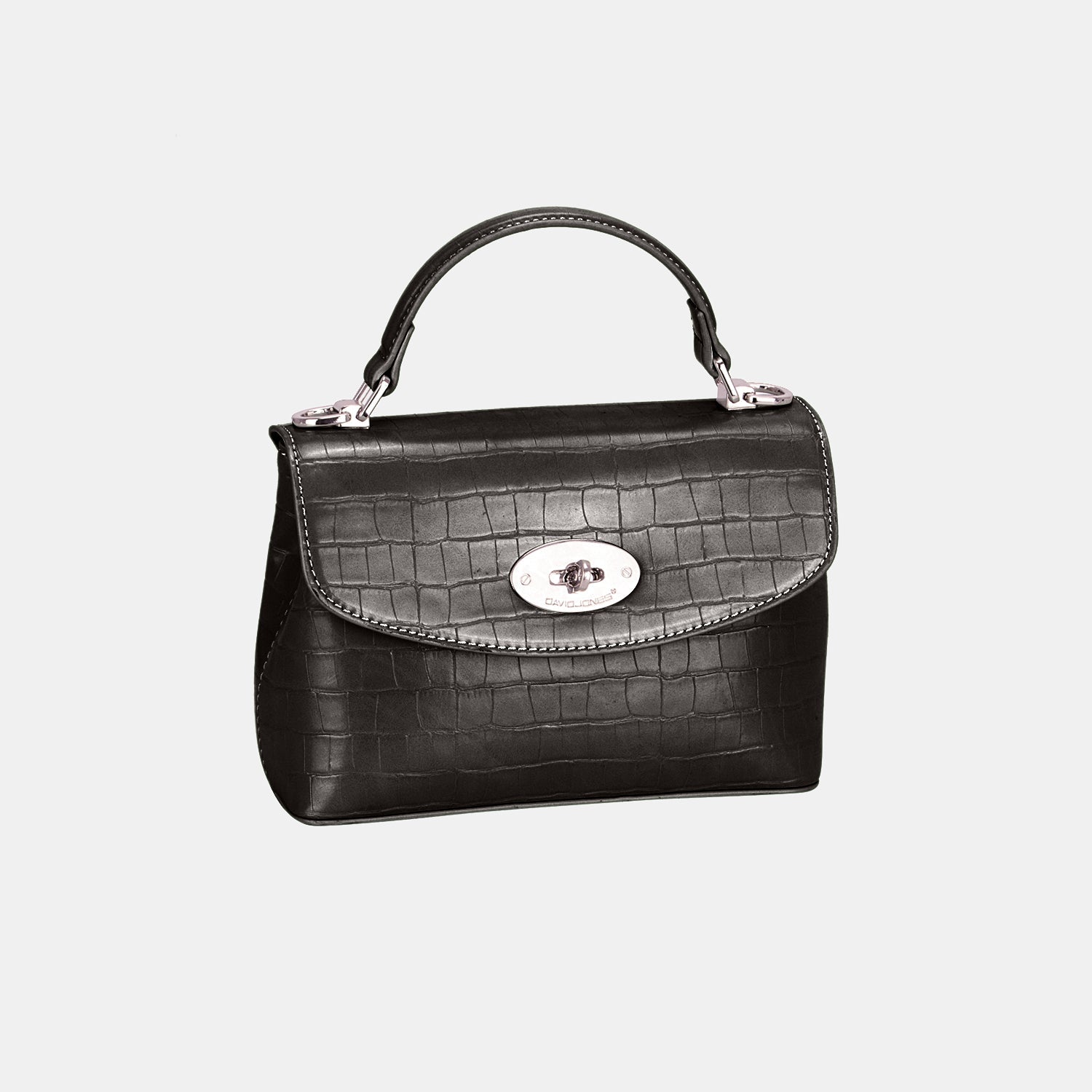 David Jones Texture PU Leather Handbag - Black / One Size - Bags