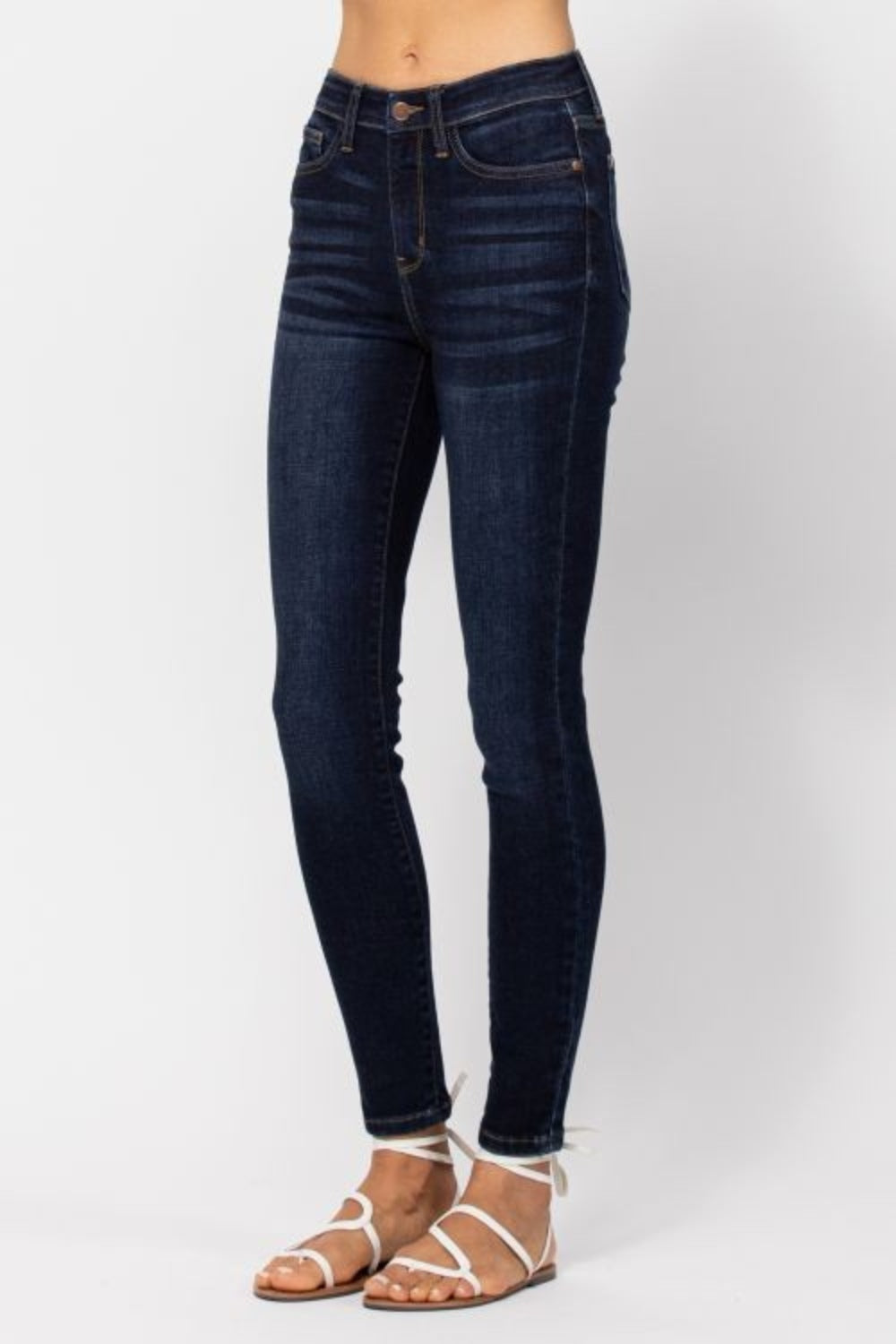 High Waist Handsand Skinny Jeans - Judy Blue - Jeans