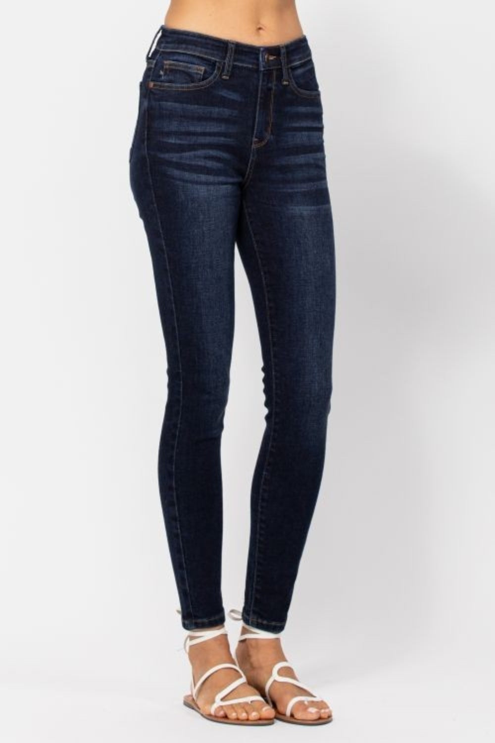 High Waist Handsand Skinny Jeans - Judy Blue - Jeans