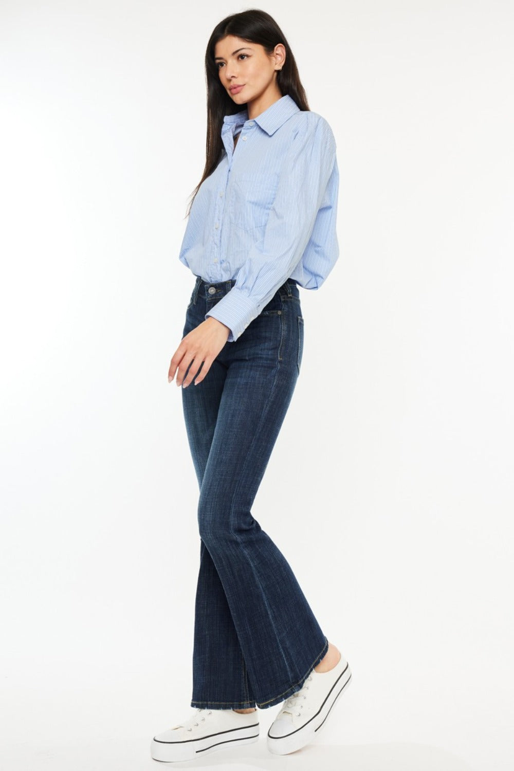 Mid Rise Flare Jeans - Kancan - Jeans