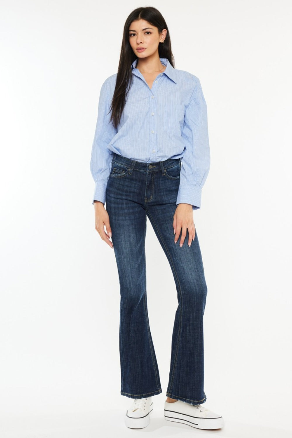 Mid Rise Flare Jeans - Kancan - Jeans