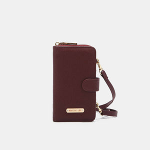 Nicole Lee USA 2 Piece Phone Case Crossbody Wallet - Wine / One Size - Wallet