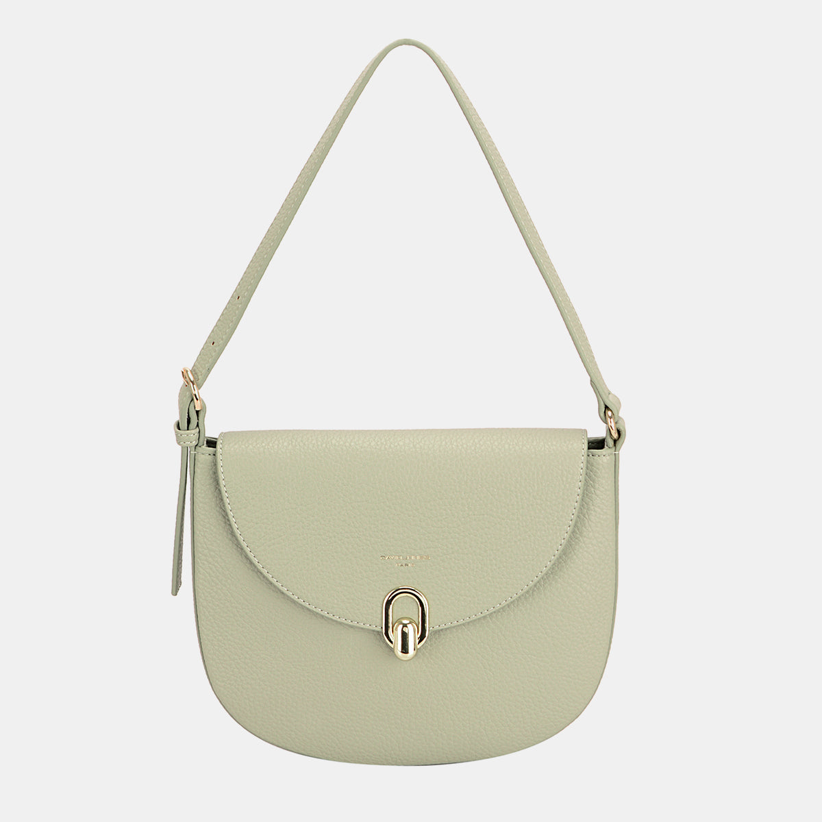 Pastel David Jones Metal Buckle Shoulder Bag - Greyish Green / One Size - Bags