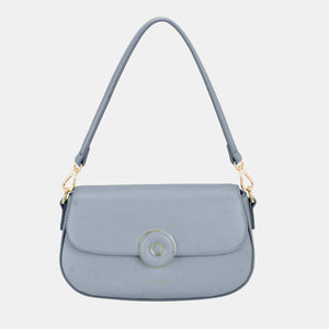 Pastel David Jones PU Leather Shoulder Bag - Blue / One Size - Bags