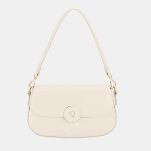 Pastel David Jones PU Leather Shoulder Bag - Creamy White / One Size - Bags