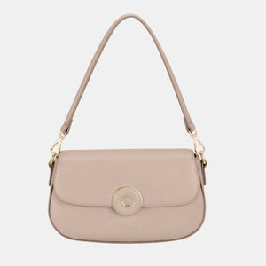 Pastel David Jones PU Leather Shoulder Bag - Gravel / One Size - Bags