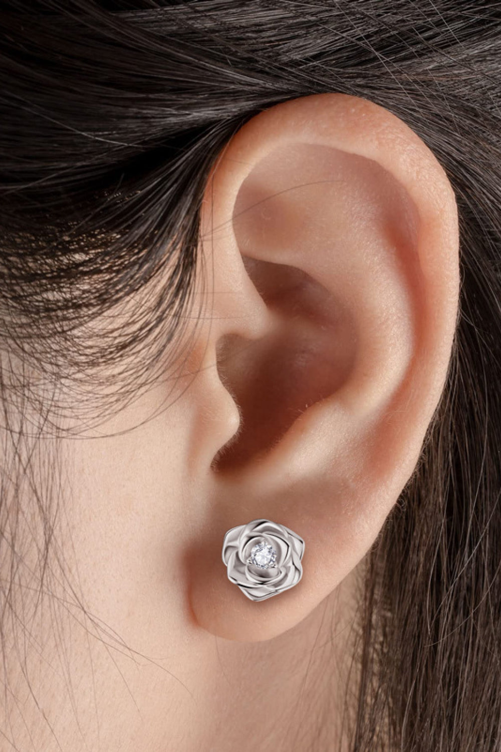 Rose Stud Earrings - Earrings