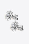 Rose Stud Earrings - Silver / One Size - Earrings