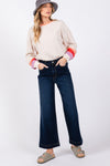 SAGE + FIG High Waist Wide Leg Jeans - Denim Blue / S