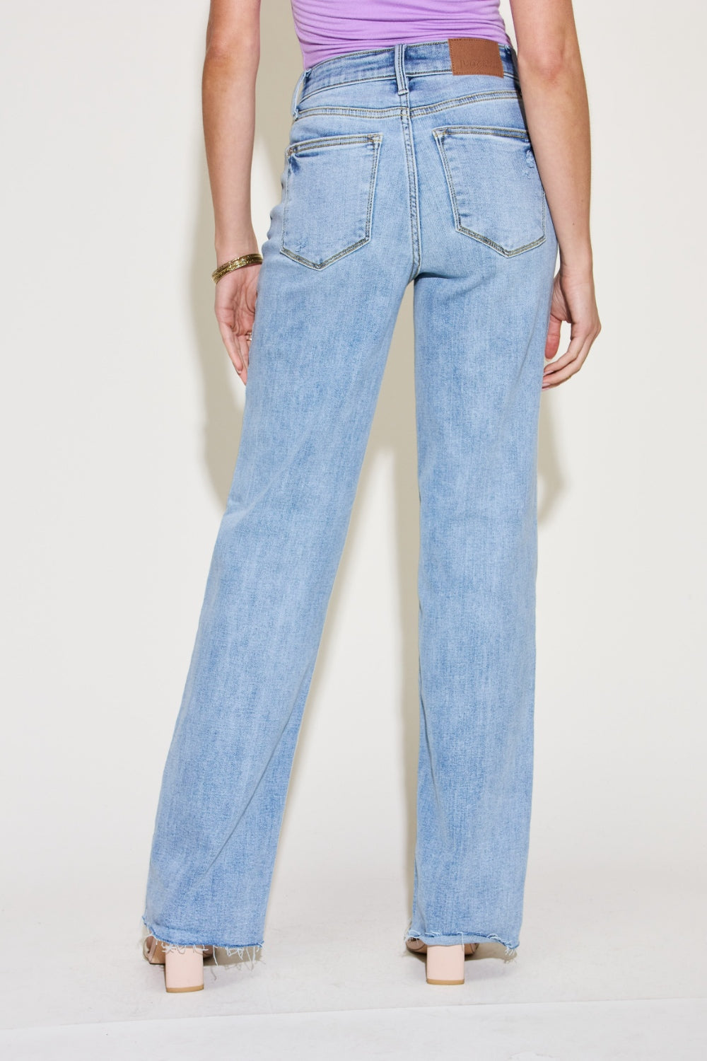 V Front Waistband Straight Jeans - Judy Blue - Jeans