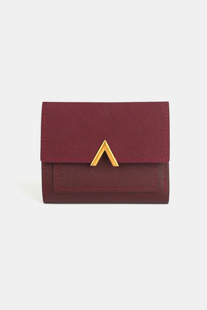 Zenana Compact Trifold Wallet - Wine / One Size